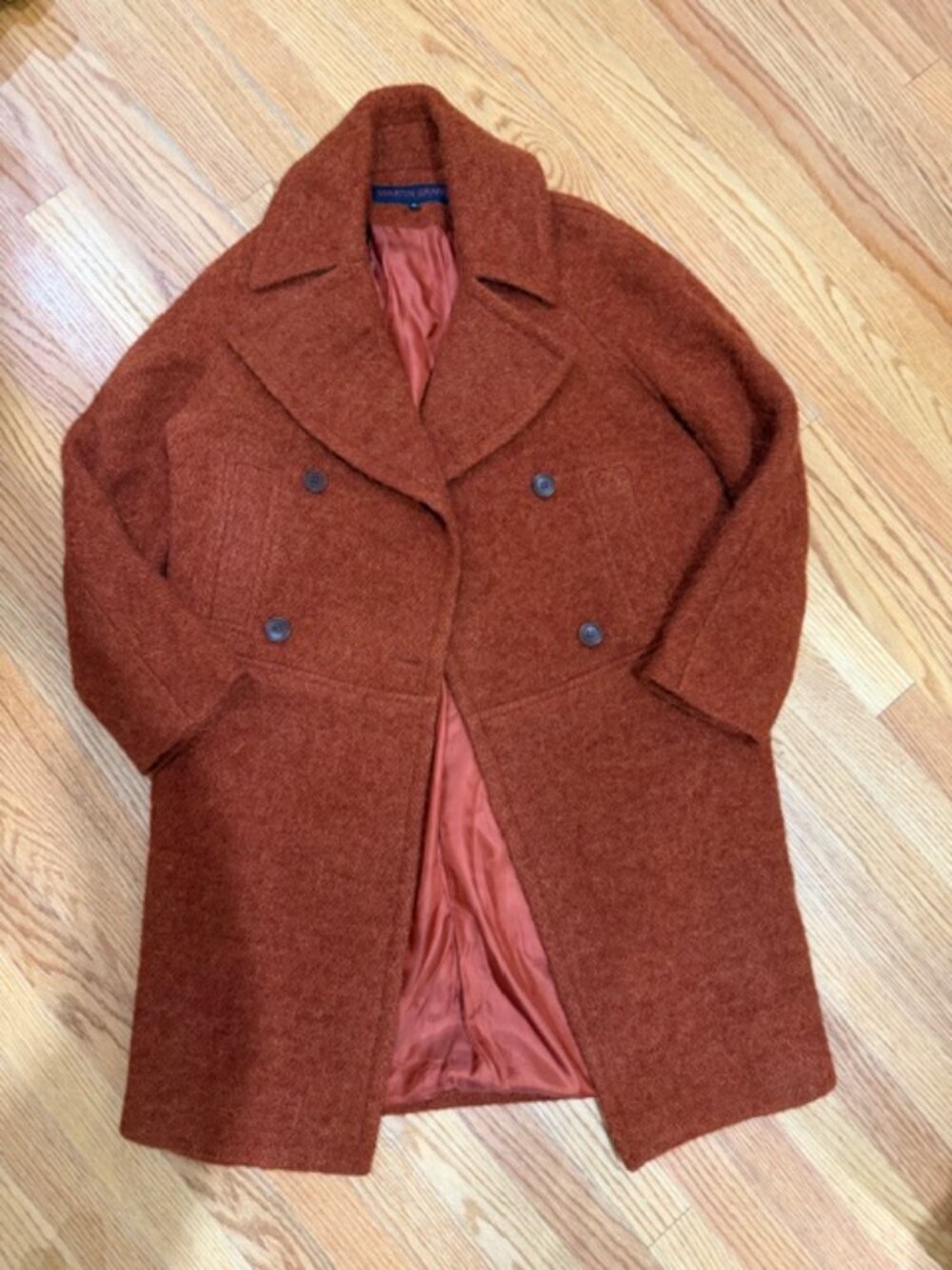 Martin Grant Designer Orange Coat